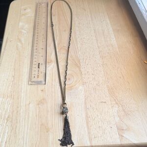 Elegant Gold Tassel Necklace